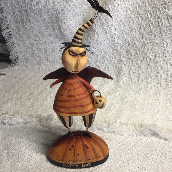 August Moon Lang 2005 Batty Boy Figurine - Orange and Black rare - Picture 1 of 7